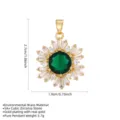 Green Snowflake Pendant Only (Without Chain) / Green