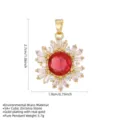 Red Snowflake Pendant Only (Without Chain) / Red
