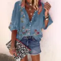 S / Blue Vintage Floral