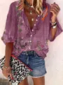 S / Purple Floral Print