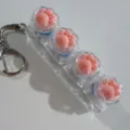 With Lights / Quad Key Transparent Shell - Transparent Cat Paw
