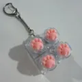 With Lights / Square Transparent Shell - Transparent Cat Paw