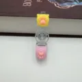 Without Lights / Double-Key Spinner Macaron Mixed Color Cat Paw