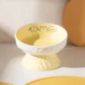High Foot Slanted Mouth Bowl / Yellow