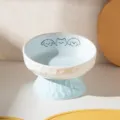 High Foot Slanted Mouth Bowl / Blue