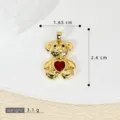 Ciondolo Orso / Pezzo Singolo / Rosso