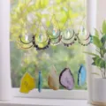 Set de 5 Pièces Tranche d'Agate en Cristal