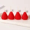 Mini Fraise / Lot de 4 / Rouge