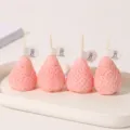 Mini Fraise / Lot de 4 / Rose