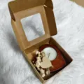 Blank Wooden Sign With Candle / Brown