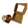 English Wooden Sign With Candle / Brown