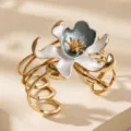 Bracciale Aperto-Bianco-Grigio