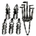 One Size / Ghost Hand Plus Four-Section Ring Set Gunmetal
