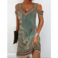 M / Vintage Green Floral