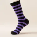 One Size / Black and Purple Striped