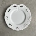 Bow Embossed Hollow-out / White