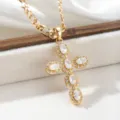 Gold Titanium Zircon 60cm Japanese Character Chain