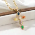 Gold Colored Zircon 60cm Japanese Character Chain
