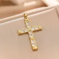 X-Decor Cross Pendant (TP-04316-01) / Gold White Zirconia (TP-04316-01)
