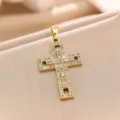Double-layered Cross Pendant-Gold (TP-04324-01)