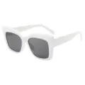 Montura Blanca Sólida Lente Gris