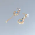 Estilo Zirconia Luna (EA734) / Dorado