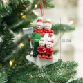 Snow Shoveling 4 People Resin Pendant / Standard