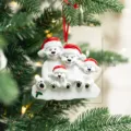 4 White Bears Resin Pendant / Standard