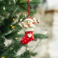 Red Dot Sock Elf Resin Pendant / Standard