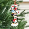 Stacking Penguins Resin Pendant / Standard