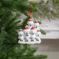 6 White Owls Resin Pendant / Standard