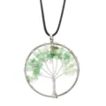 Green Aventurine + Leather Cord