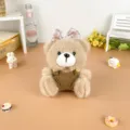 Sitting Overalls Bear - Brown