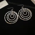 Schroefdraad Cirkel Oorhaken / Zilver