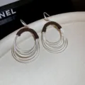 Ovale Wikkeling Oorhaken / Zilver