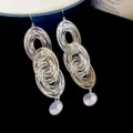 Ovale Zirkonia Oorhaken / Zilver