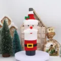Gestrickte Weihnachtsmann Flaschenhülle