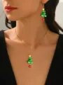 Colorful Gold Ear Hook Necklace Set