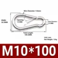Stainless Steel M10x100 Standard