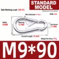 Galvanized Iron M9x90 Flat Hook