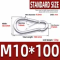 Galvanized Iron M10x100 Flat Hook