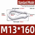 Galvanized Iron M13x160 Flat Hook