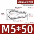 Galvanized Iron M5x50 Flat Hook