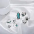 8-delige set / Vintage Zilver
