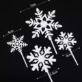 Snowflake with Stick / White