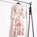 S / Dresses / White Pink Rose