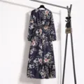 S / Dresses / Dark Blue Floral
