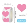Corazón / Paquete de 500 Piezas / Rosa