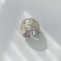 Anello / Larghezza 15mm / Argento Zircone Bianco