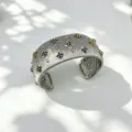 Bracciale rigido / Larghezza 26mm / Argento Blu